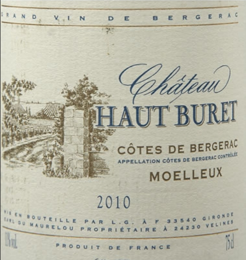 比瑞城堡甜白Chateau Haut Buret