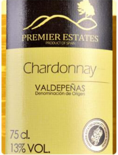 博莱特霞多丽干白Premier Esrates Chardonnay Valdepenas