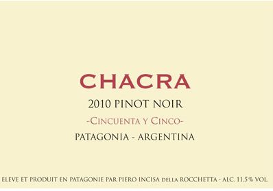 夏克拉星丘恩塔辛科黑皮诺干红Chacra Cincuentay Cinco Pinot Noir