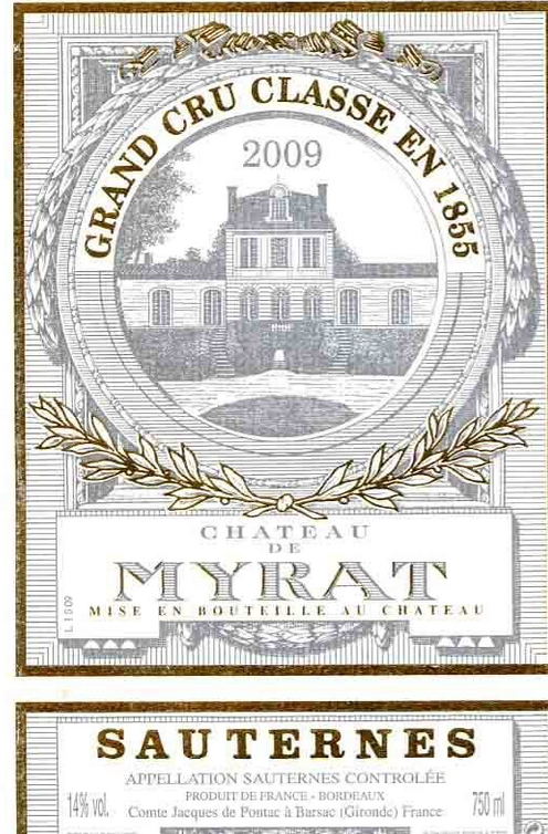 米拉特酒庄甜白Chateau de Myrat