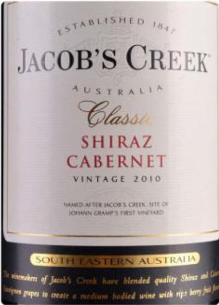 杰卡斯经典系列设拉子赤霞珠干红Jacob's Creek Shiraz Cabernet