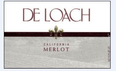 都兰酒庄加州梅洛干红DeLoach Merlot California