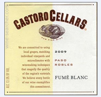 海狸富美宝干白Castoro Cellars Fume Blanc