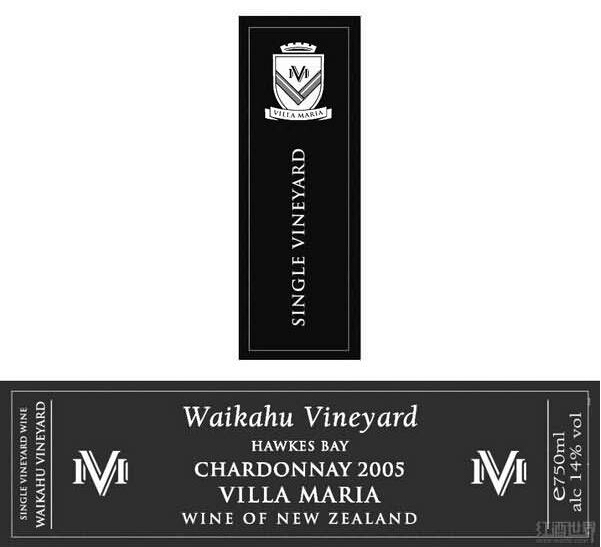 新玛利单一园系列霞多丽干白Villa Maria Estate Single Vineyard Waikahu Chardonnay