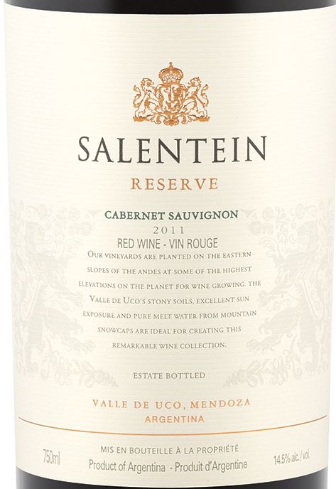 萨兰亭赤霞珠干红Salentein Reserve Cabernet Sauvignon