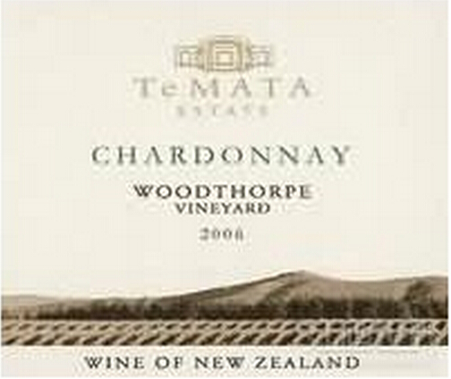 德迈伍德索普霞多丽干白Te Mata Estate Woodthorpe Chardonnay