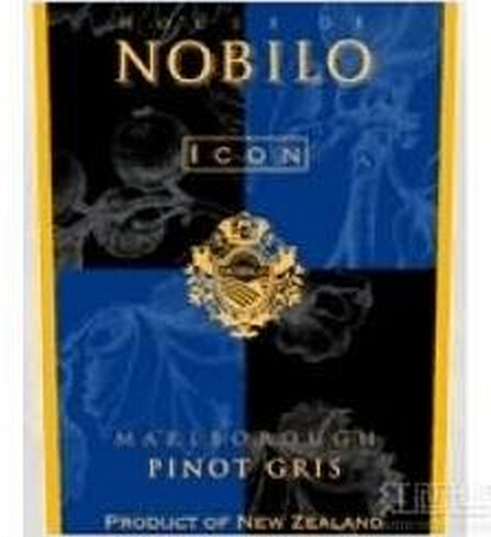 诺比罗图标灰皮诺干白Nobilo Icon Pinot Gris