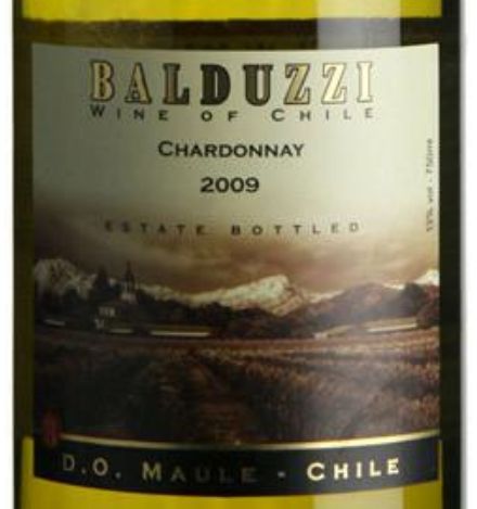 豪华碧桃丝霞多丽干白Balduzzi Chardonnay