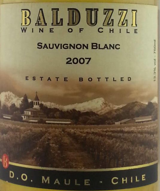 豪华碧桃丝长相思干白Balduzzi Sauvignon Blanc