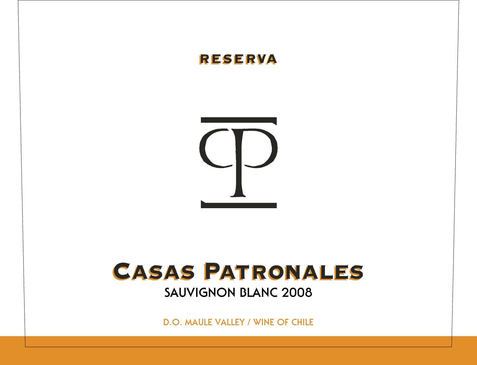 卡萨柏颂莱珍藏长相思干白Casas Patronales Reserva Sauvignon Blanc