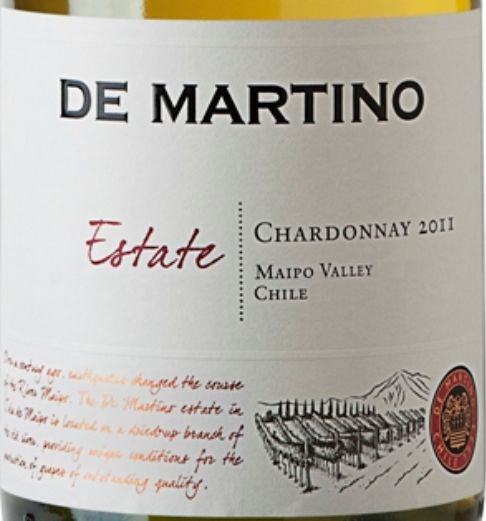 蒂玛尼庄园霞多丽干白De Martino Estate Chardonnay