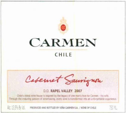 卡门探索赤霞珠干红Carmen Cabernet Sauvignon