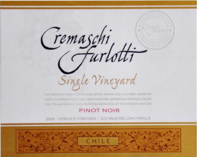 格雷曼家族单一园黑比诺干红Cremaschi Furlotti Pinot Noir Single Vineyard 