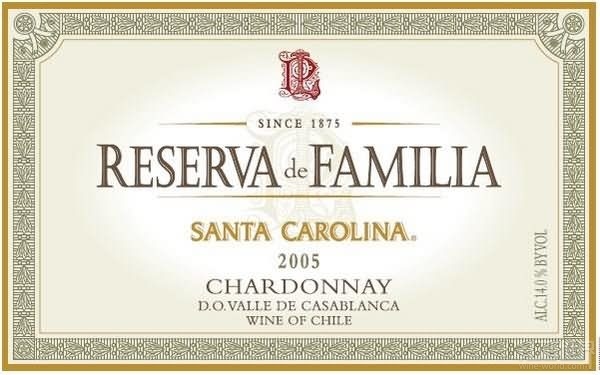 圣卡罗家族珍藏霞多丽干白Santa Carolina Reserva De Familia Chardonnay