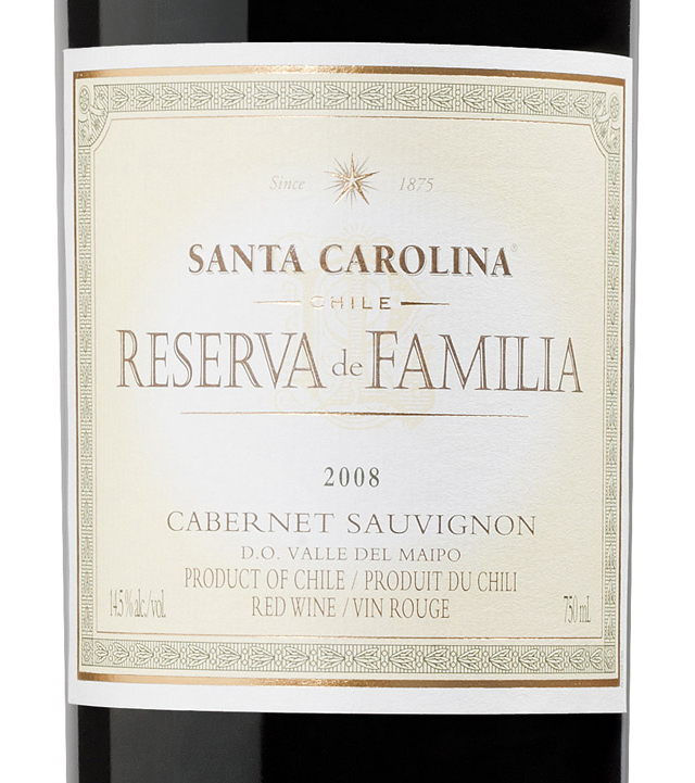 圣卡罗家族珍藏赤霞珠干红Santa Carolina Reserva De Familia Cabernet Sauvignon