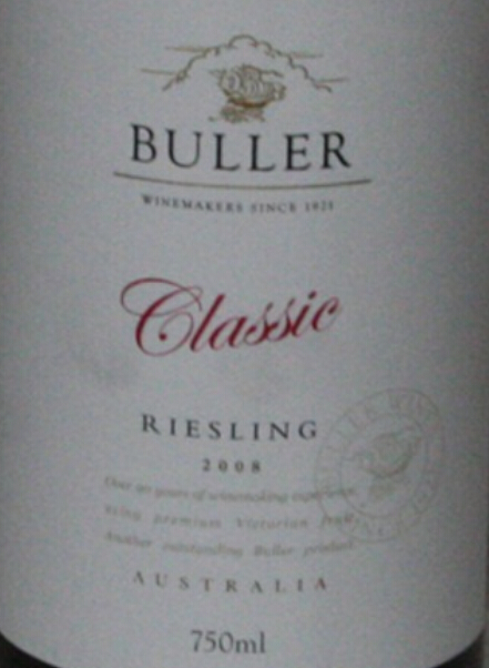 维多利亚布乐雷司令干白Buller Classic Riesling