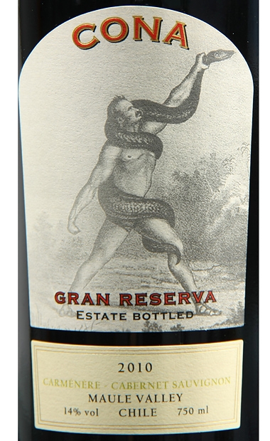 神蛇至尊珍藏佳美娜赤霞珠干红Cona Gran Reserva Estate Bottled Maule Valley