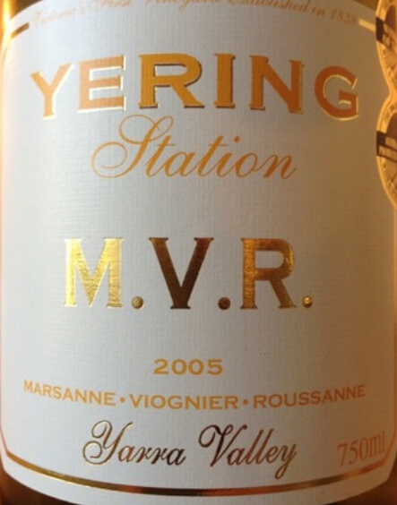 优伶三合一干白Yering Station Marsanne Viognier Roussanne