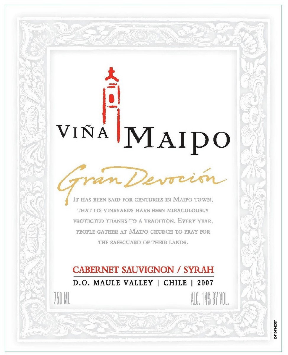 迈坡精品奉献赤霞珠西拉干红Vina Maipo Cab Syrah Gran Devocion