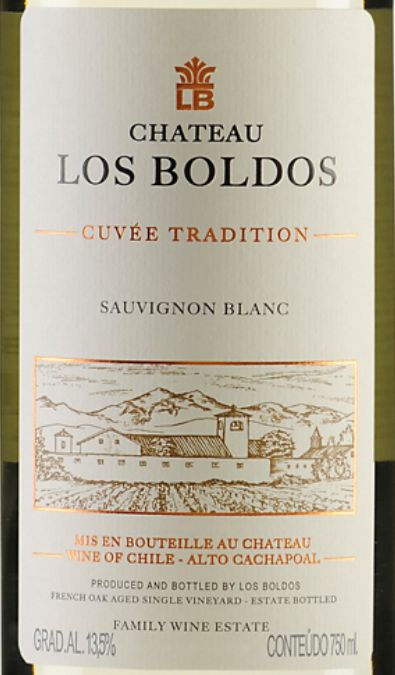 洛宝多传统长相思干白Chateau Los Boldos Sauvignon Blanc Trandition