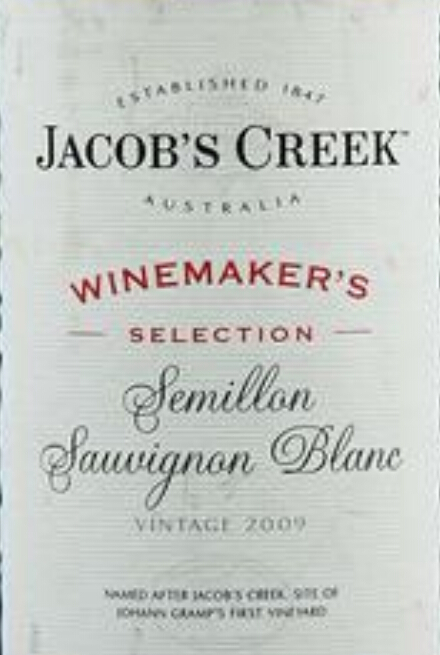 杰卡斯酿酒师臻选系列赛美蓉长相思干白Jacob's Creek Winemaker's Selection Semillon Sauvignon Blanc