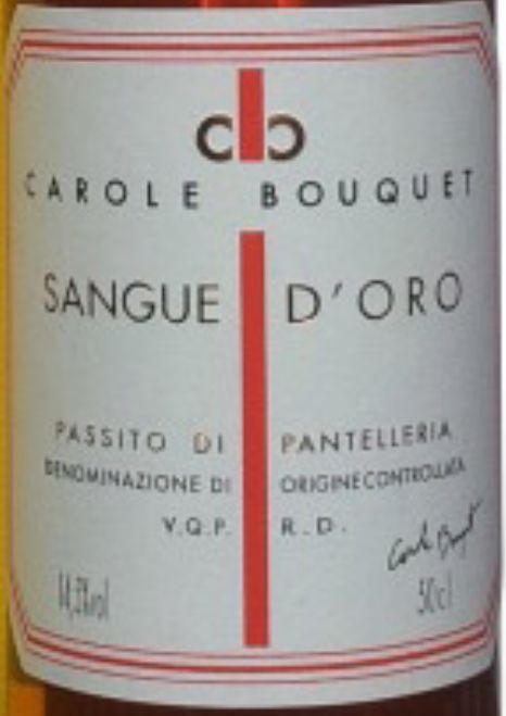 卡洛·波桂黄金血甜白Carole Bouquet Sangue D'Oro Passito di Pantelleria