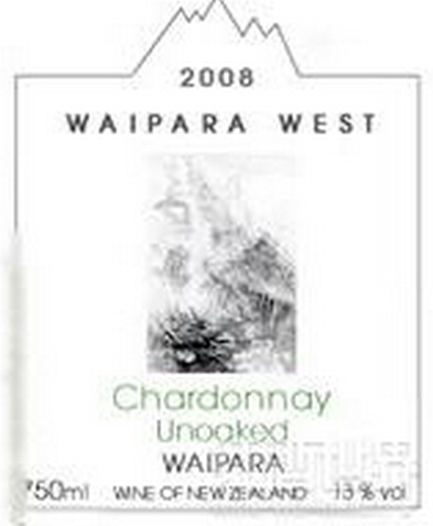 怀帕拉之西霞多丽干白Waipara West Unoaked Chardonnay