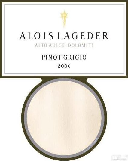 拉格德多勒米提区灰皮诺干白Alois Lageder Pinot Grigio Vigneti delle Dolomiti