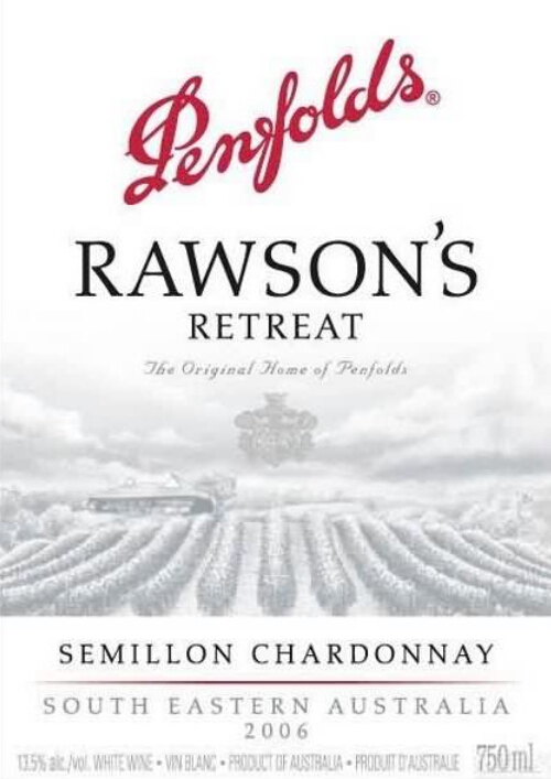 奔富洛神山庄赛美蓉-霞多丽干白Penfolds Rawson's Retreat Semillon - Chardonnay