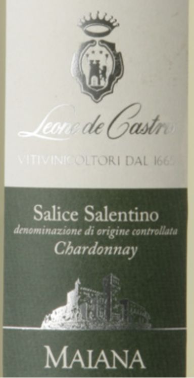 林凯玛利安霞多丽干白Leone de Castris Maiana Salice Salentino Chardonnay