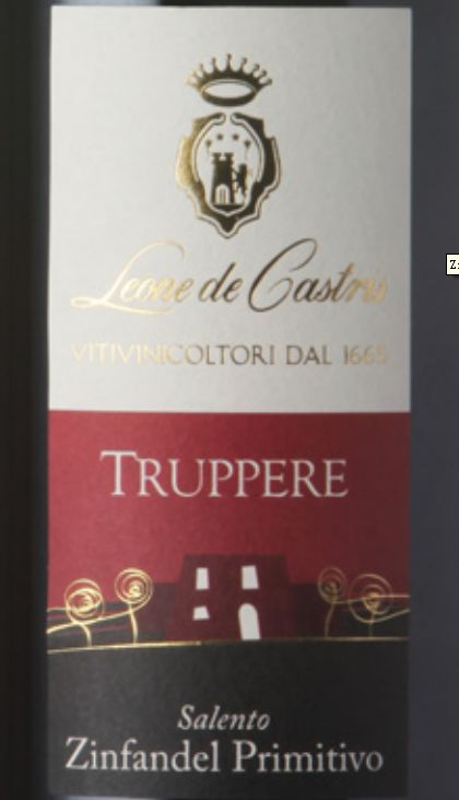 林凯图佩仙粉黛普里米蒂沃干红Leone de Castris Truppere Zinfandel Primitivo