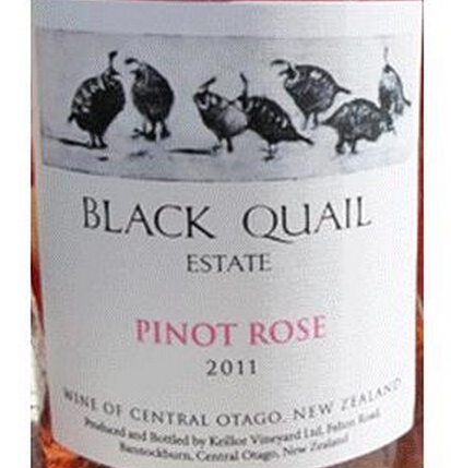 黑之鹌鹑黑皮诺桃红Black Quail Estate Rose Pinot