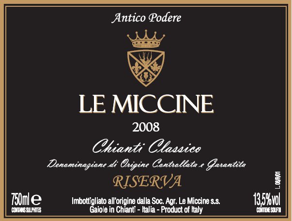 麦千尼经典基安蒂珍藏干红Le Miccine Chianti Classico Riserva