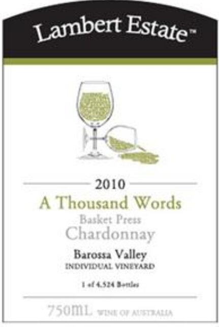 兰伯特千言万语霞多丽干白Lambert Estate A Thousand Words Chardonnay