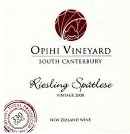 欧皮希谷晚收雷司令甜白Opihi Valley Riesling Spatlese