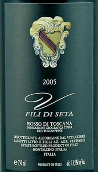 萨塞蒂西塔菲丽干红Livio Sassetti Pertimali Fili di Seta Rosso di Toscana