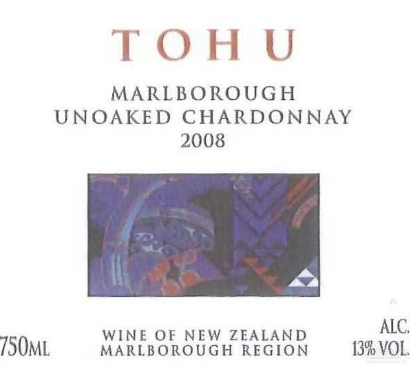 多胡马尔堡霞多丽干白Tohu Wines Unoaked Chardonnay
