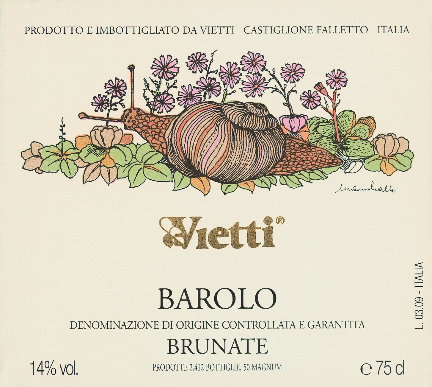维埃蒂巴罗洛布鲁纳特干红Vietti Barolo Brunate