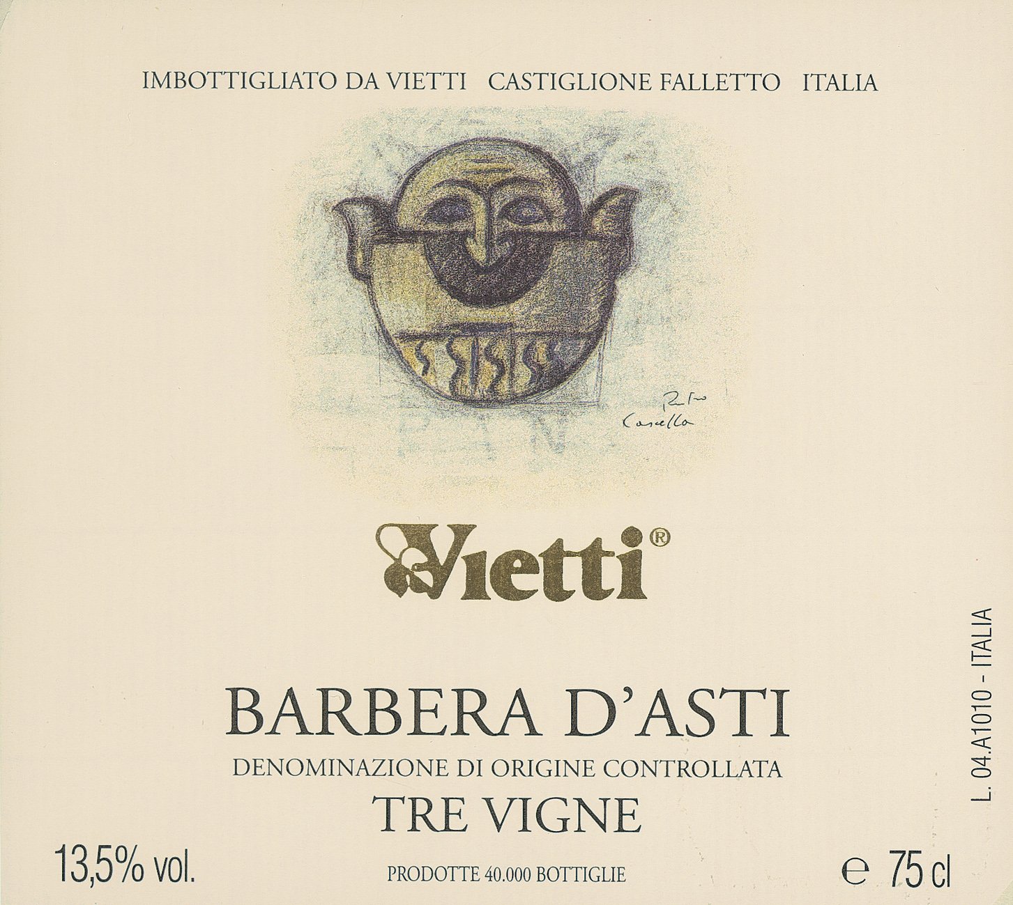 维埃蒂特雷维涅阿尔蒂巴贝拉干红Vietti Barbera d'Asti Tre Vigne