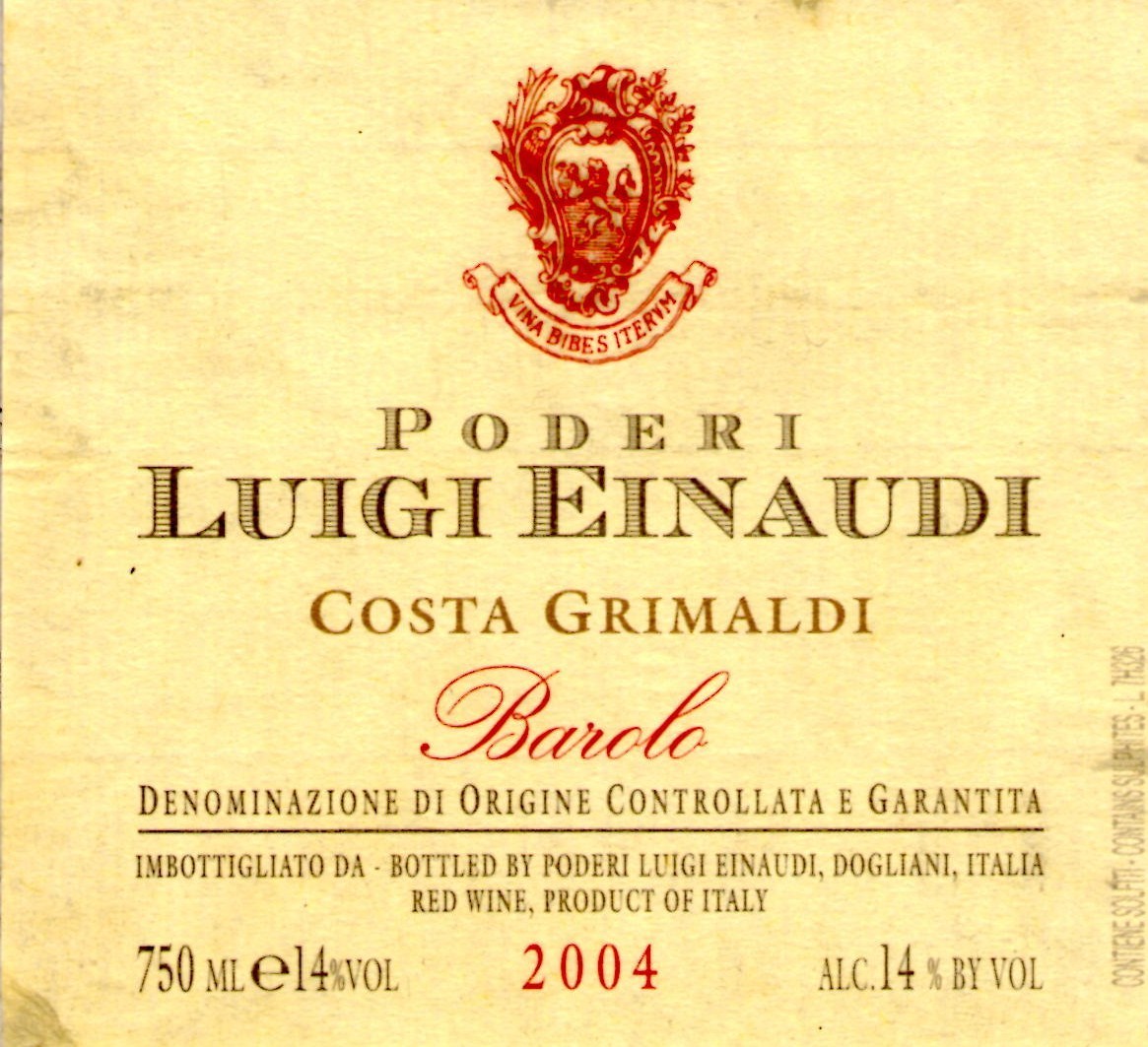 艾劳迪总统巴罗洛格林马迪干红Poderi Luigi Einaudi Barolo Costa Grimaldi