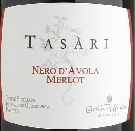 卡鲁索-米尼尼塔萨瑞黑珍珠梅洛干红Caruso & Minini Tasari Nero D'Avola Merlot