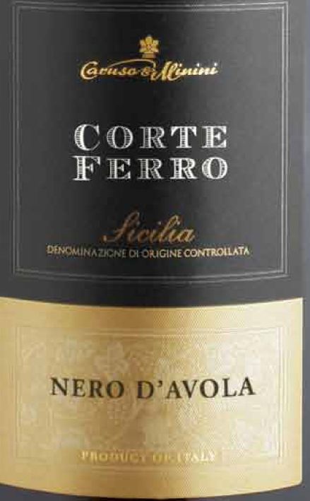 卡鲁索-米尼尼科特费罗泽黑珍珠干红Caruso & Minini Corte Ferro Nero d'Avola