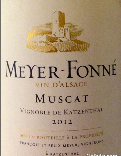 芳妮美卡特镇葡萄田麝香干白Meyer Fonne Vignoble de Katzenthal Muscat