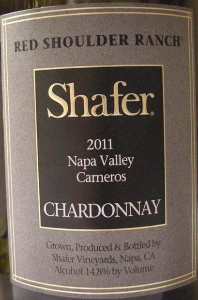 思福红肩园霞多丽干白Shafer Red Shoulder Ranch Chardonnay