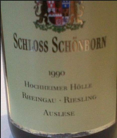 勋彭温克海森园雷司令迟摘干白Schloss Schonborn Winkeler Hasensprung Riesling Spatlese