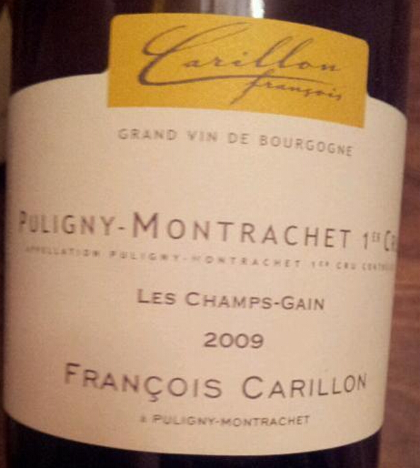 加莲浓夏山-蒙哈榭一级园该隐干白Francois Carillon Les Champs Gains Puligny-Montrachet Premier Cru