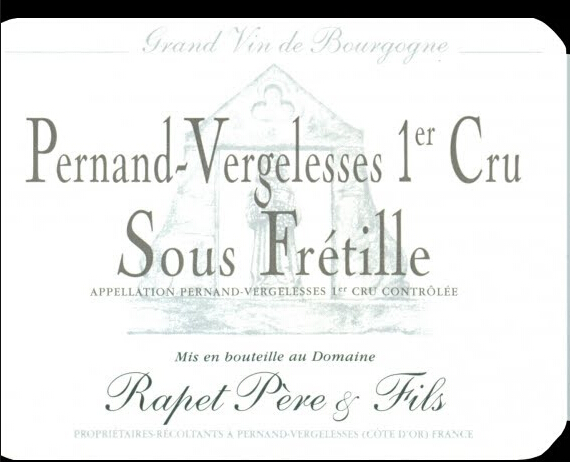 拉裴父子酒庄佩侬维杰莱丝-苏富提一级干白Rapet Pere et Fils Pernand Vergelesses 1er Cru Sous Fretille