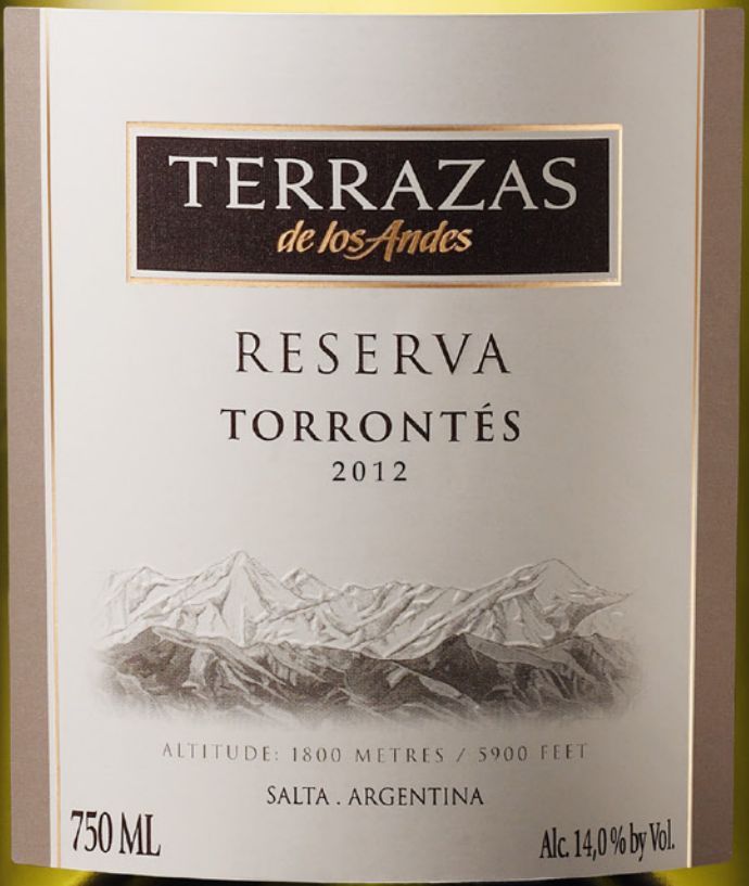 安第斯台阶珍藏特浓情干白 Terrazas de los Andes Reserva Torrontes 