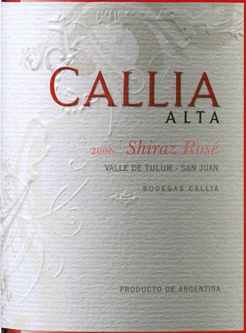 高丽雅西拉桃红Callia Alta Shiraz Rose