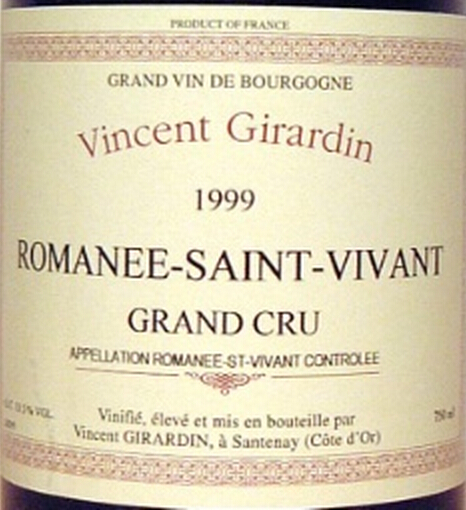 乔丹罗曼尼圣维万特特级园干红Domaine Vincent Girardin Romanee-Saint-Vivant Grand Cru